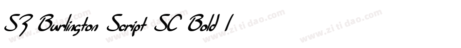 SF Burlington Script SC Bold Italic字体转换